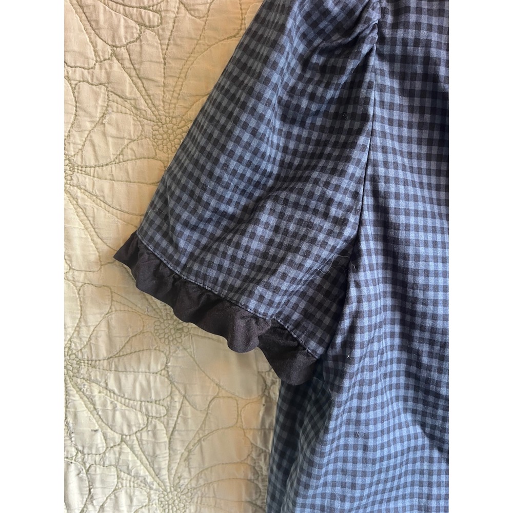 Reformation Bess Linen Top - Gingham Ruffle Puff Sleeve - Picture 5 of 9